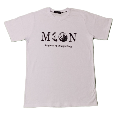 تیشرت مردانه طرح ماه (moon) سفید